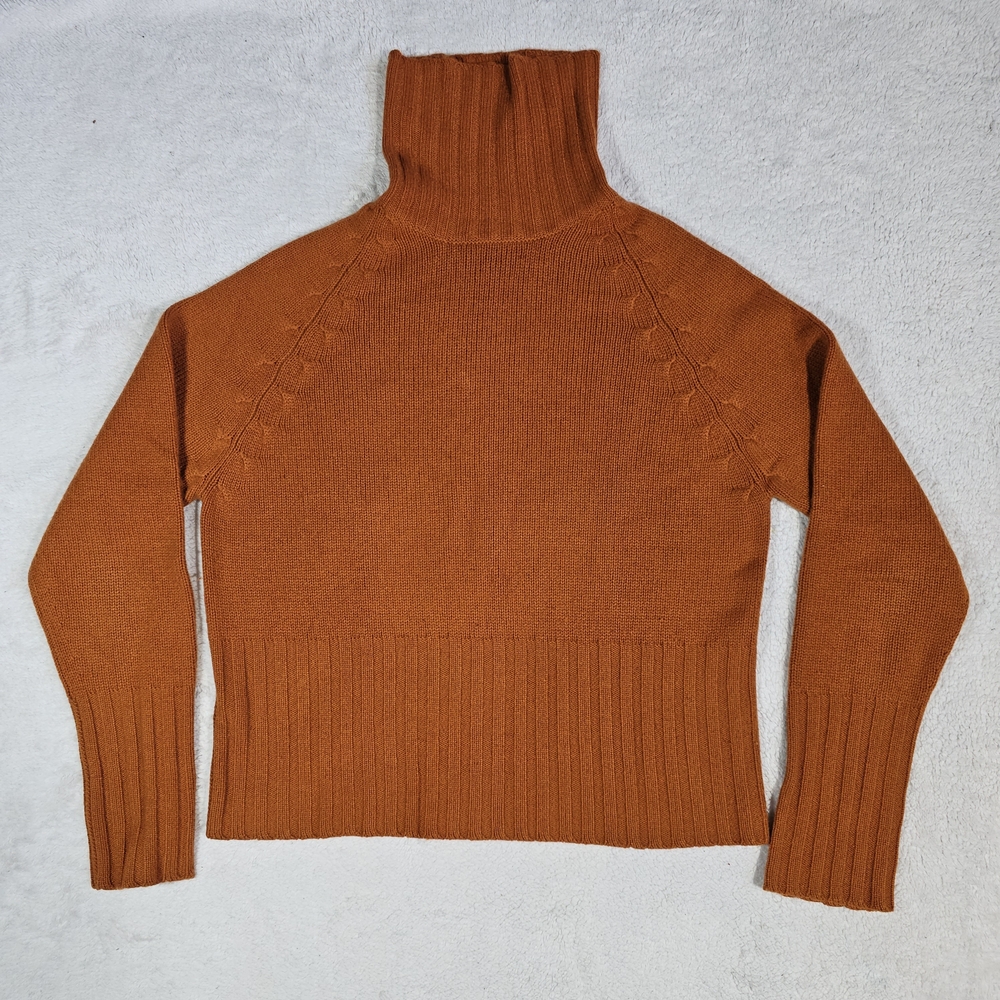 Women's Orange Turtleneck Sweater